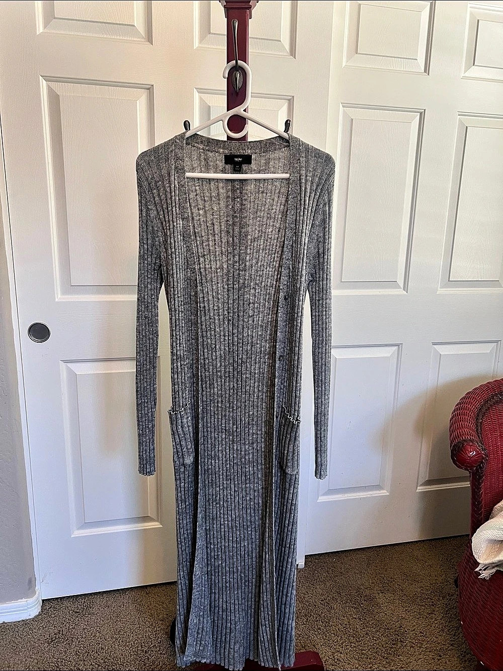 Wild Fable Ribbed Button-Front Cardigan in Gray Size Small - Picture 8 of 8